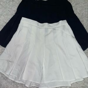 Black and White Tennis Skirts